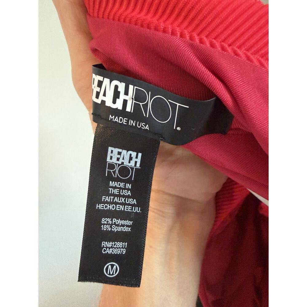 Beach Riot Core Collection Reese One Piece Sz M Red - Picture 6 of 14